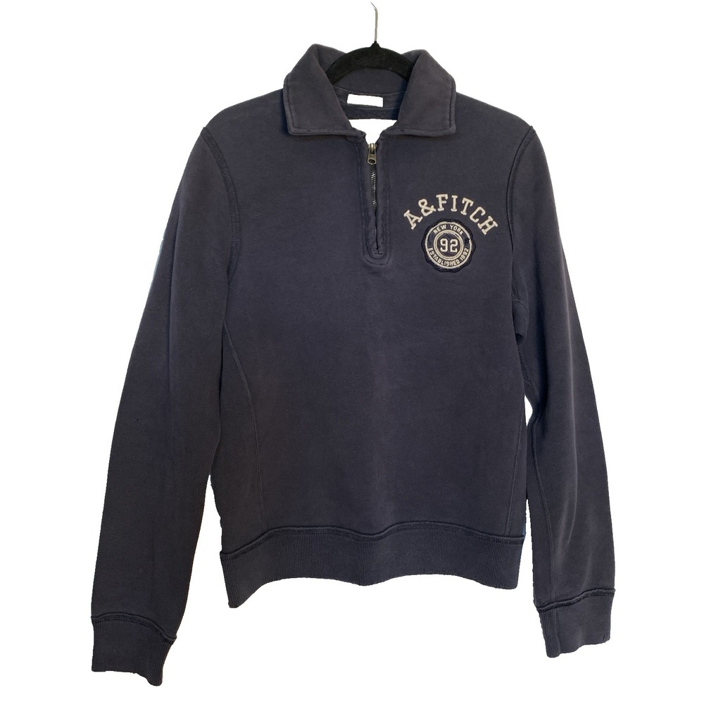 Abercrombie & Fitch size Large Vintage Quarter Zip Thrashed AS IS destroyed